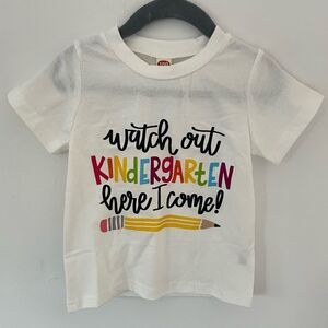Kids White Graphic T-Shirt size 100